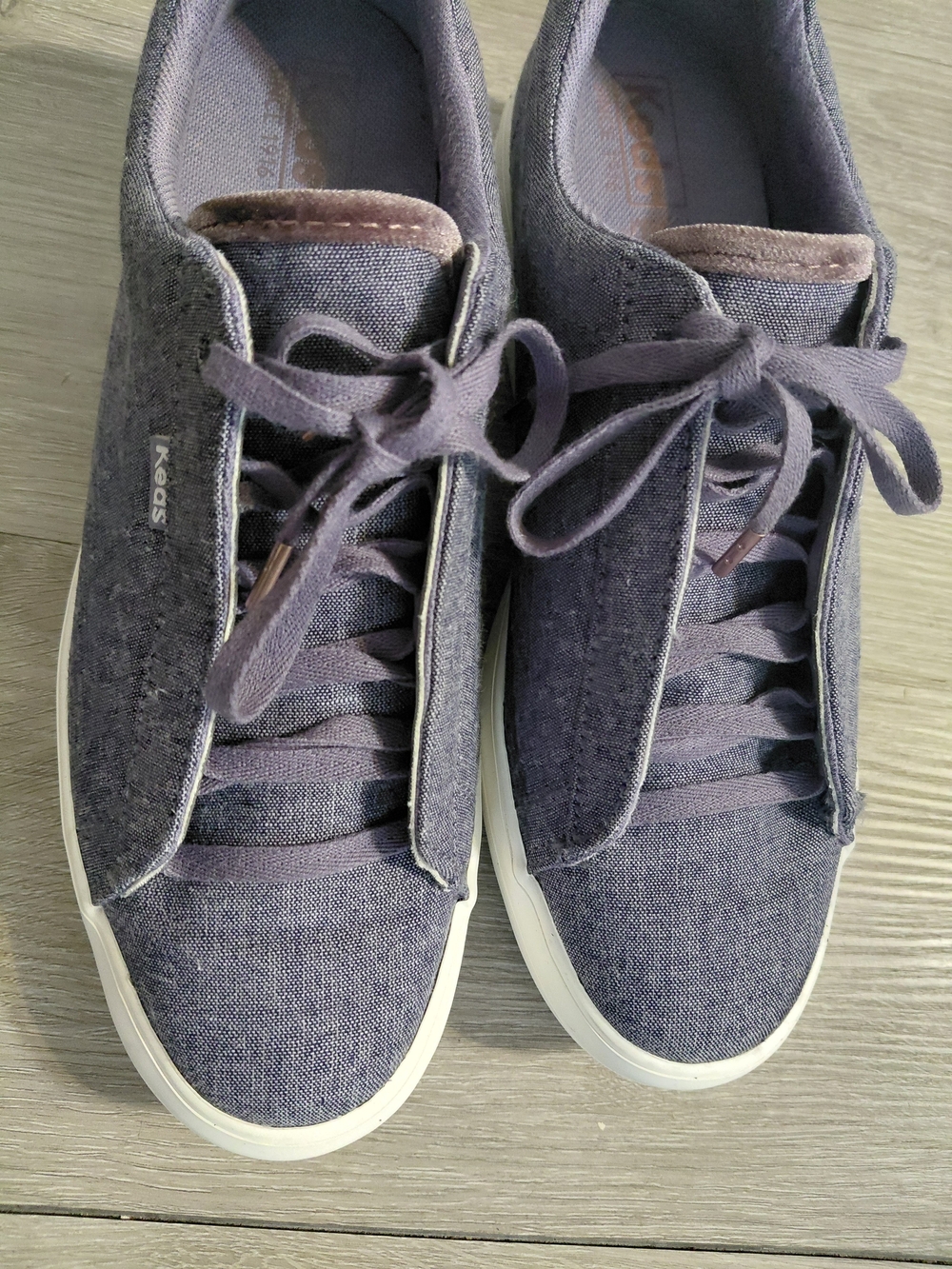 Keds Women's Slate Blue Canvas Lace-Up Sneakers